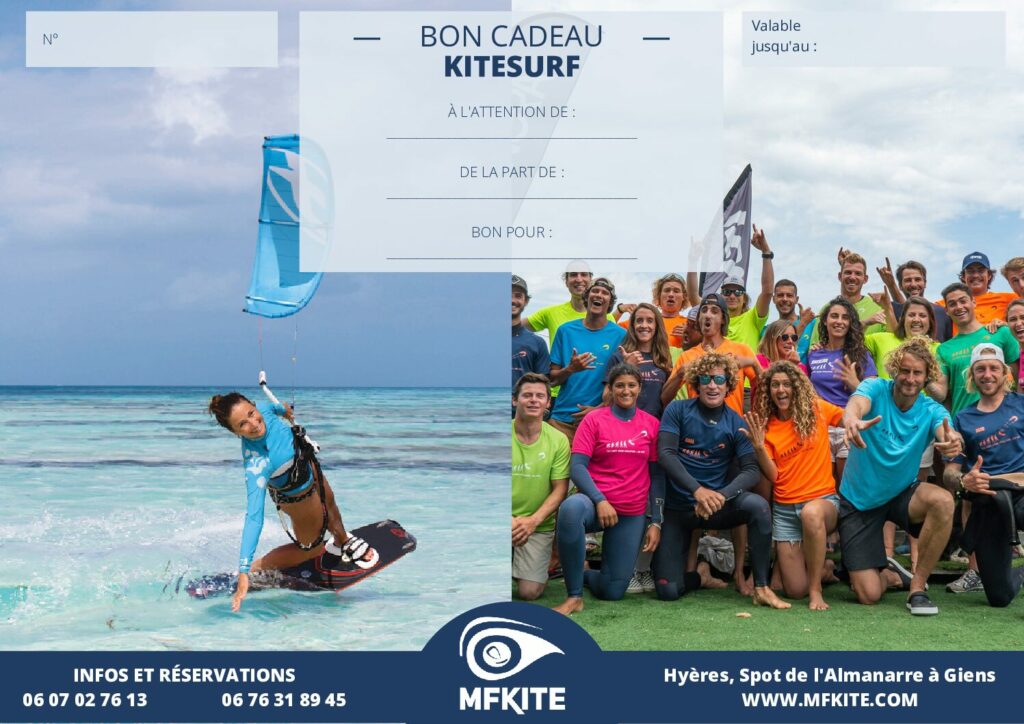 Bon cadeau MF Kite - Cours de kitesurf