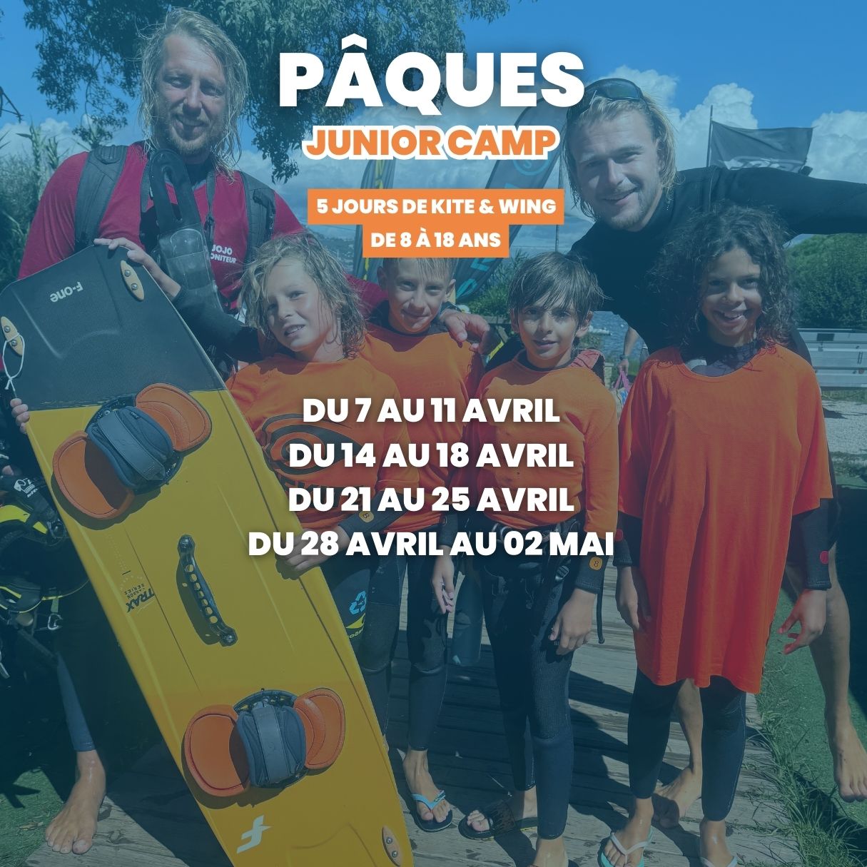 stage enfant kitesurf vacances paques