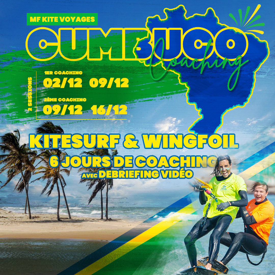 cumbuco coaching kitesurf wingfoil bresil voyage